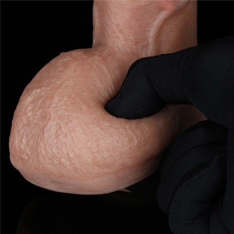 Dildo dwuwarstwowe Lovetoy silikonowe wibrujące 23 cm