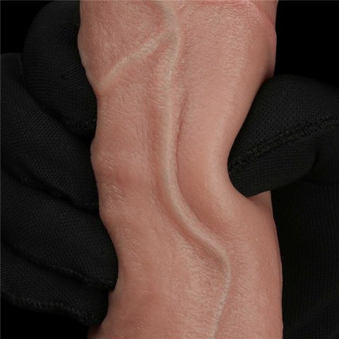 Dildo dwuwarstwowe Lovetoy silikonowe wibrujące 23 cm