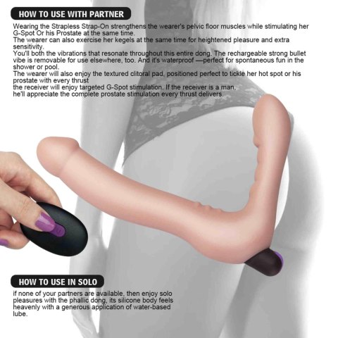 Strap on bez szelek Ijoy silikonowy z wibracją USB Lovetoy