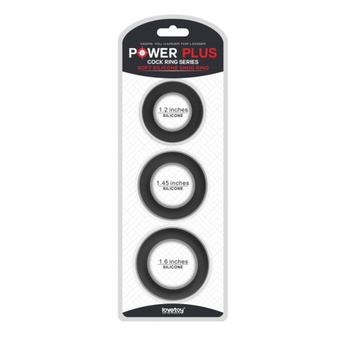 Zestaw 3 pierścieni silikonowych Lovetoy Power Plus