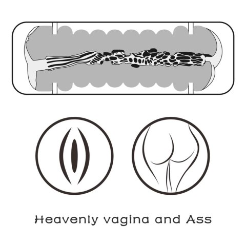 Dwustronny masturbator Lovetoy Virgin Skin TPE 22 cm