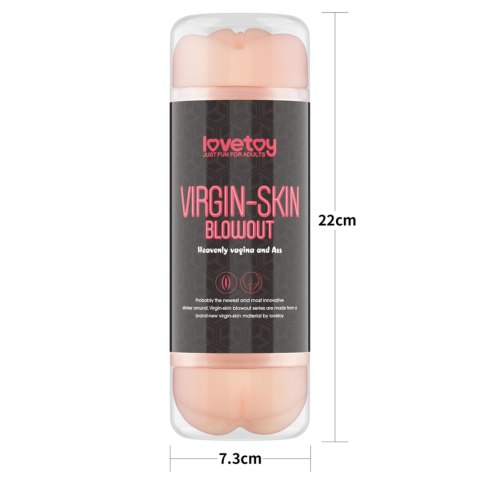 Dwustronny masturbator Lovetoy Virgin Skin TPE 22 cm