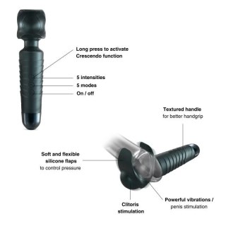 Masturbator wibrujący Man.wand EVO szary 20 cm USB