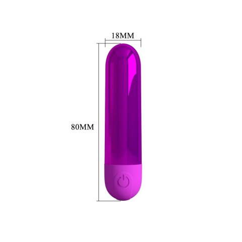 Mini wibrator Pretty Love Kiwi metaliczny 10 wibracji