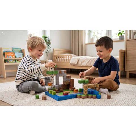 Klocki magnetyczne 300 szt kostki 2x2 cm klocki konstrukcyjne Ricokids RK-785