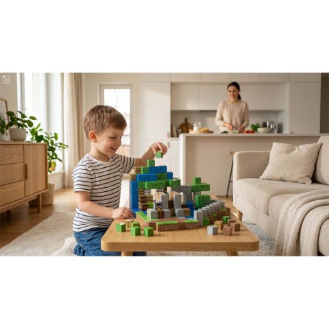 Klocki magnetyczne 300 szt kostki 2x2 cm klocki konstrukcyjne Ricokids RK-785