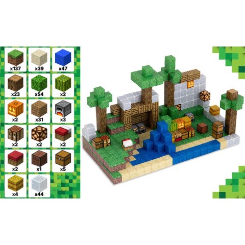 Klocki magnetyczne 400 szt kostki 2x2 cm klocki konstrukcyjne Ricokids RK-785