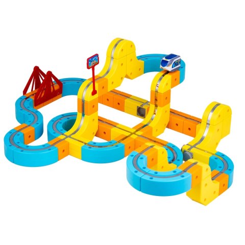 Kolejka magnetyczna tor elektryczny klocki konstrukcyjne 134 szt Ricokids RK-784