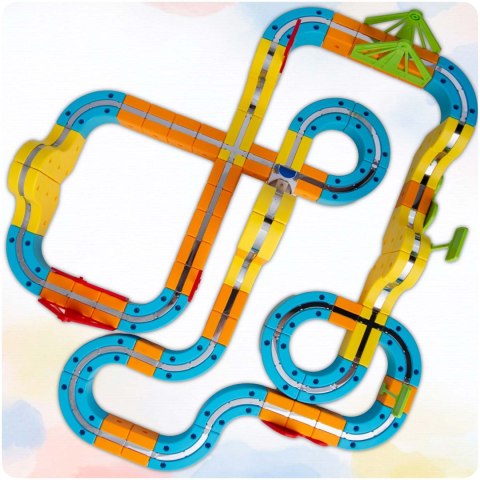 Kolejka magnetyczna tor elektryczny klocki konstrukcyjne 157 szt Ricokids RK-784