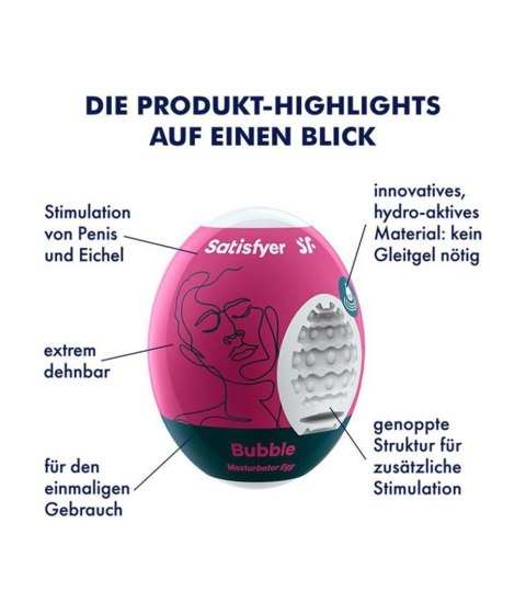 Masturbator jajko Satisfyer EGGCITED fioletowy biały
