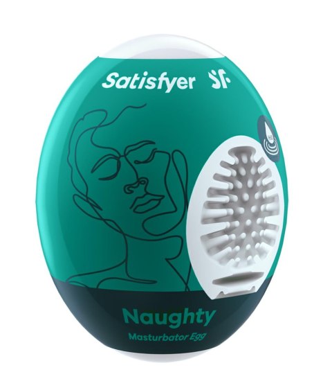 Masturbator jajko Satisfyer EGGCITED hydroaktywny ciemnozielony biały