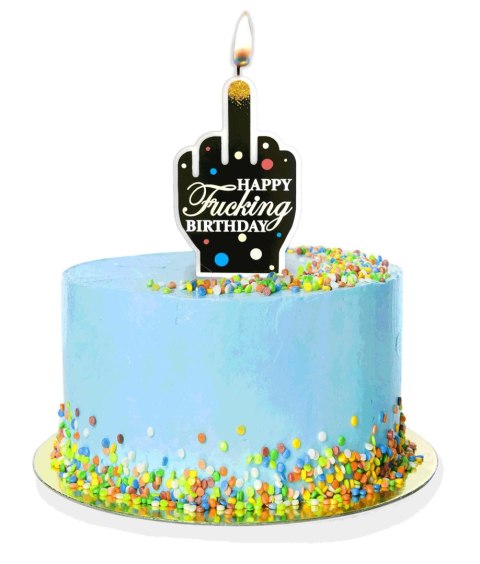 Świeczka urodzinowa Happy Fucking Birthday 10 cm