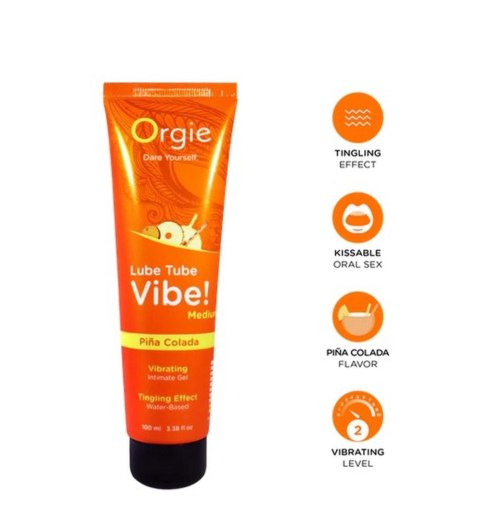Wodny jadalny żel intymny Pina Colada z wibracją Orgie 100ml