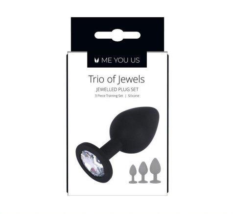 Zestaw zatyczek analnych Me You Us Trio of Jewels czarny