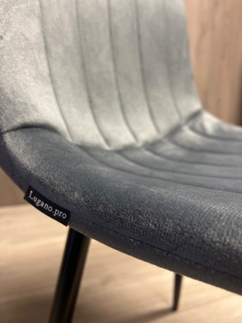 Krzesło tapicerowane AURORA VELVET DARK GREY