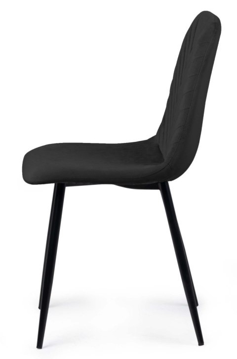Krzesło tapicerowane TRIO VELVET BLACK
