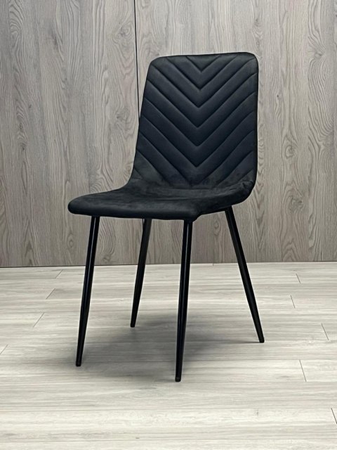 Krzesło tapicerowane TRIO VELVET BLACK