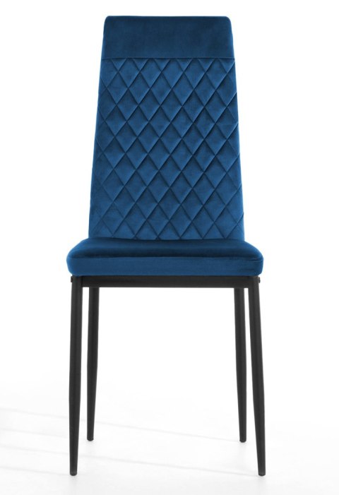 Krzesło tapicerowane zestaw 4x VALVA CARO VELVET BLUE