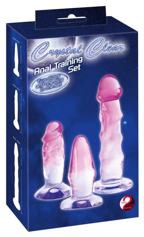 Zestaw dildo analnych Crystal PVC 3 sztuki