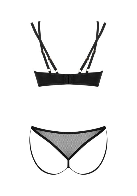 Dwuczęściowy komplet bielizny Obsessive Nesari czarny M/L
