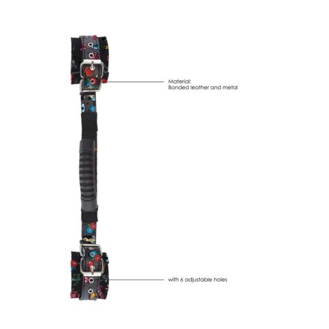 Skórzane kajdanki z uchwytem Ouch! 59 cm