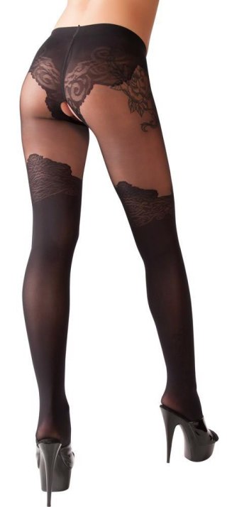 Rajstopy z otwartym kroczem Cottelli LEGWEAR czarne