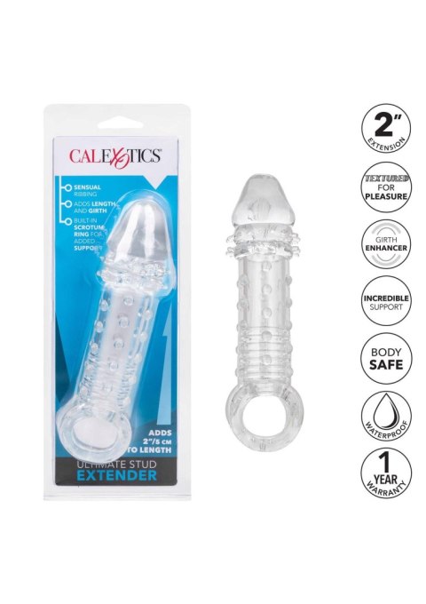 Przedłużka na penisa Ultimate Stud Extender Calexotics przezroczysta 16 cm