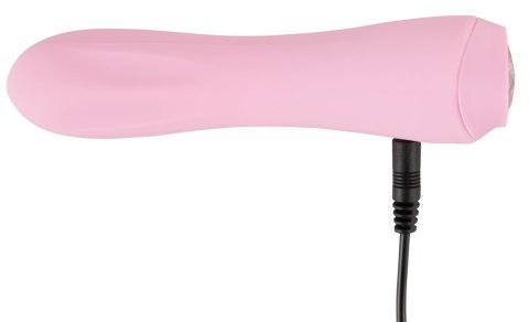 Mini wibrator Cuties Rose silikonowy różowy USB 14 cm