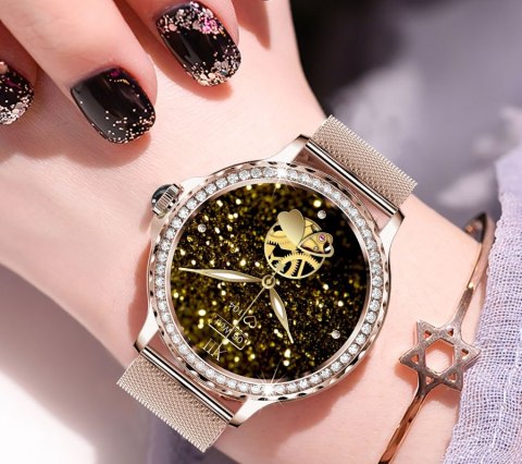 RUBICON Smartwatch Damski Rubicon RNCF19-1 Różowe Złoto  Bransoleta + Pasek