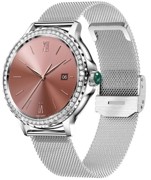 RUBICON Smartwatch Damski Rubicon RNCF19-1 Silver  Bransoleta + Pasek