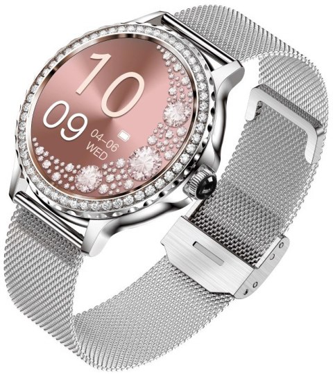 RUBICON Smartwatch Damski Rubicon RNCF19-1 Silver  Bransoleta + Pasek