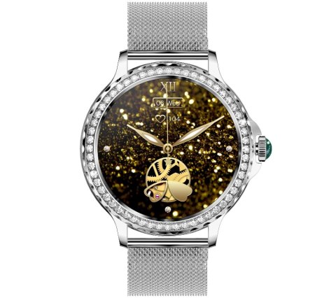 RUBICON Smartwatch Damski Rubicon RNCF19-1 Silver  Bransoleta + Pasek