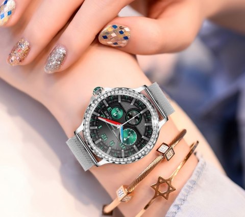 RUBICON Smartwatch Damski Rubicon RNCF19-1 Silver  Bransoleta + Pasek