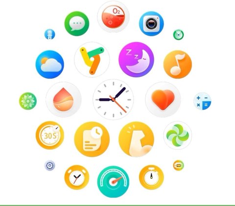 RUBICON Smartwatch Damski Rubicon RNCF35 BLACK Bransoleta + Pasek