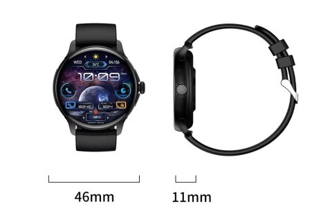 RUBICON Smartwatch Damski Rubicon RNCF35 BLACK Bransoleta + Pasek