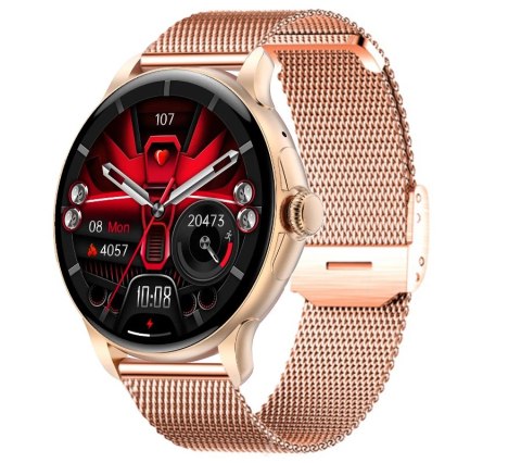 RUBICON Smartwatch Damski Rubicon RNCF35 ROSE GOLD Bransoleta + Pasek Pink