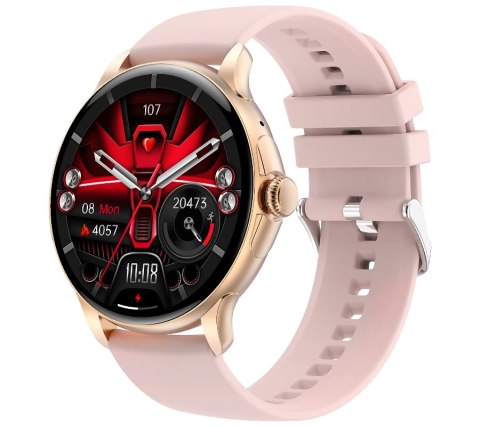 RUBICON Smartwatch Damski Rubicon RNCF35 ROSE GOLD Bransoleta + Pasek Pink