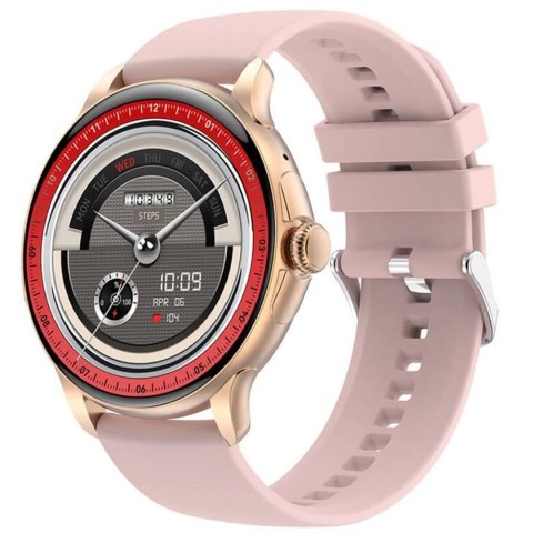 RUBICON Smartwatch Damski Rubicon RNCF35 ROSE GOLD Bransoleta + Pasek Pink