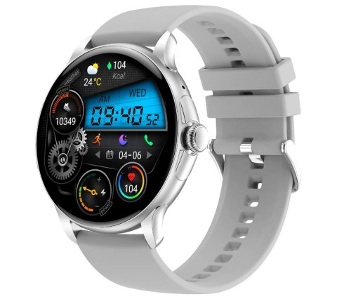 RUBICON Smartwatch Damski Rubicon RNCF35 SILVER Bransoleta + Pasek