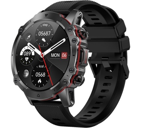 RUBICON Smartwatch Męski Rubicon RNCF18-1 BLACK Bransoleta + Pasek