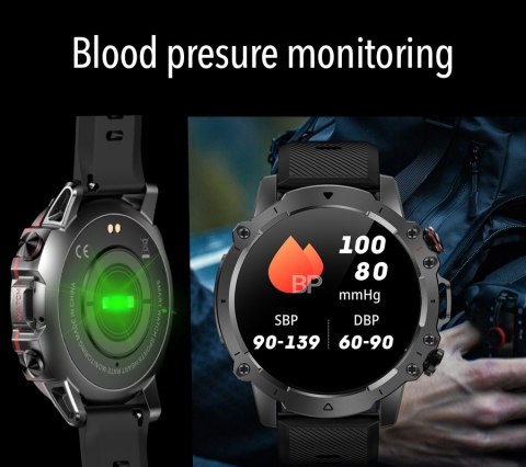 RUBICON Smartwatch Męski Rubicon RNCF18-1 BLACK Bransoleta + Pasek