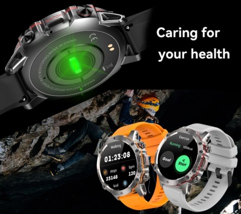 RUBICON Smartwatch Męski Rubicon RNCF18-1 BLACK Bransoleta + Pasek