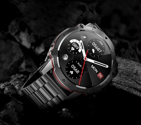 RUBICON Smartwatch Męski Rubicon RNCF18-1 BLACK Bransoleta + Pasek