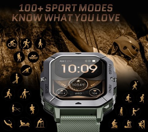 RUBICON Smartwatch Męski Rubicon RNCF23-1 BLACK