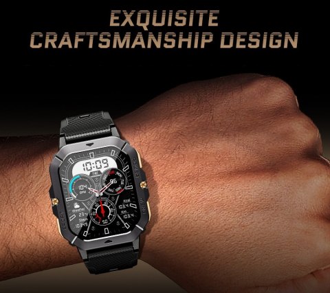 RUBICON Smartwatch Męski Rubicon RNCF23-1 BLACK