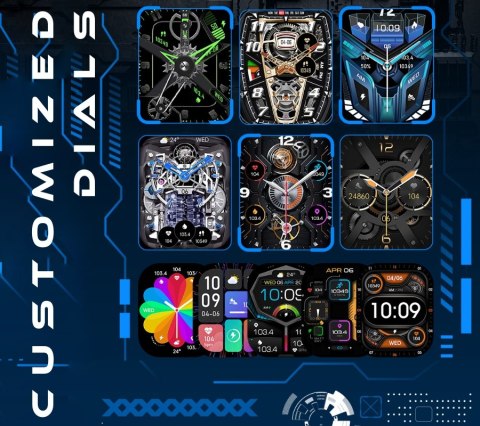 RUBICON Smartwatch Męski Rubicon RNCF24-1 BLACK