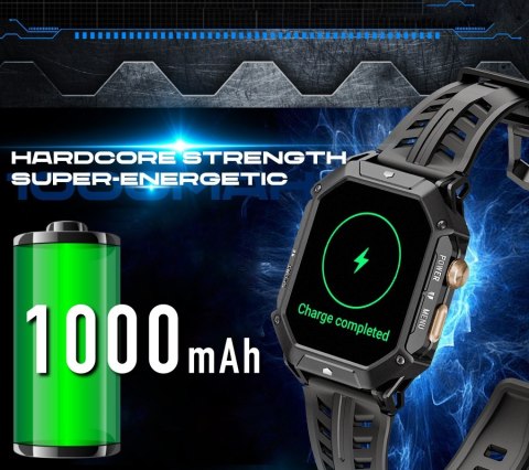 RUBICON Smartwatch Męski Rubicon RNCF24-2 GREY