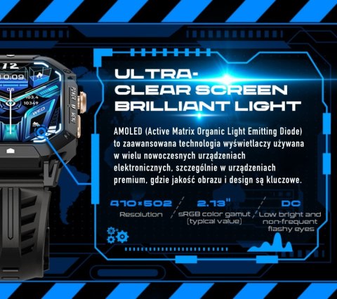 RUBICON Smartwatch Męski Rubicon RNCF24-2 GREY