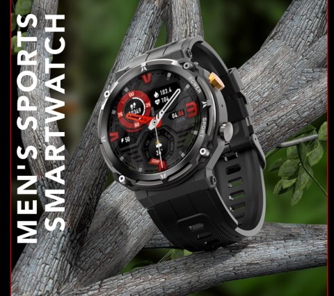 RUBICON Smartwatch Męski Rubicon RNCF25-1 BLACK