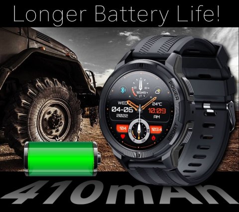 RUBICON Smartwatch Męski Rubicon RNCF26-1 BLACK